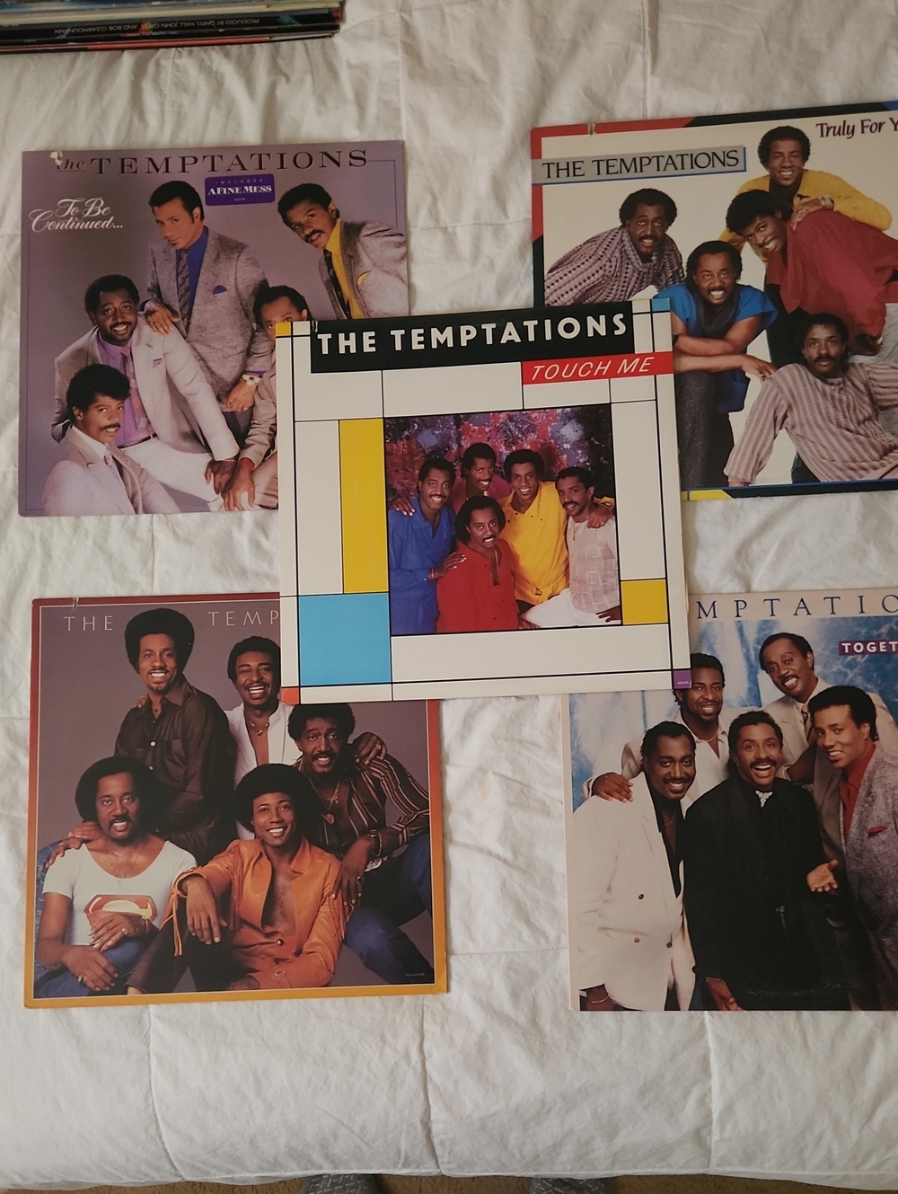 The Temptations 5 Vinyl Album Lot - Colorful Covers